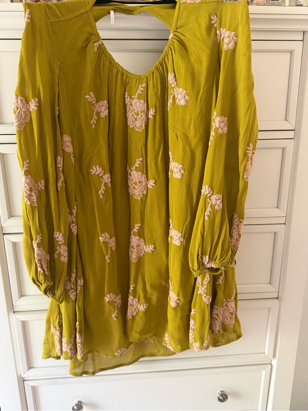 Free People Emma Austin Floral Embroidered Dress | size small